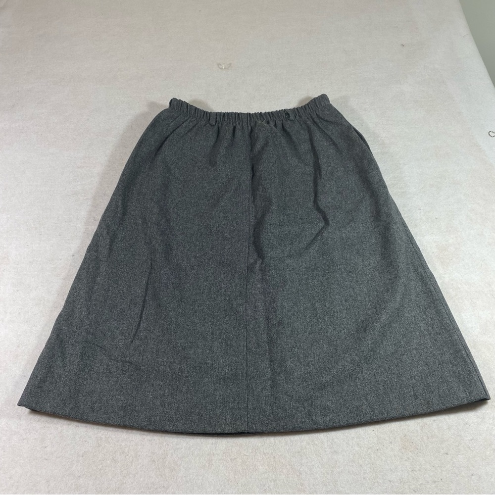 The Tog Shop Wool Skirt Full Elastic Waist Lined Sz 16 Gray A line Skirt…